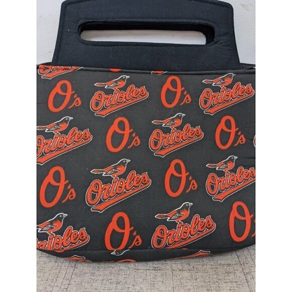 Baltimore Orioles Handmade Black Orange Lunch Tote Bag - Picture 2 of 4